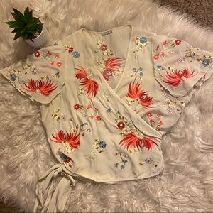 linea cropped wrap top